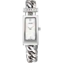 Pulsar PEG707 Ladies Stainless Steel White Mother of Pearl Dial