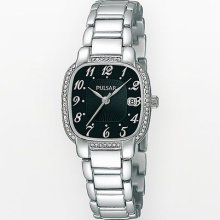 Pulsar Stainless Steel Crystal Watch - Made With Elements -