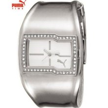 Puma Ladies Watch Silver Shine With Stones