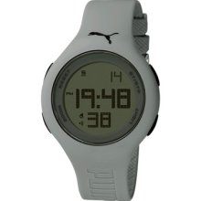 Puma Men's Active Pu910801013 Grey Polyurethane Digital Dial Quartz Watch