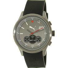 Puma Men's 'motor' Black Strap/ Grey Dial Watch