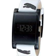 Puma Mens Pure Imagination White Leather Strap Black Matte PU910051002