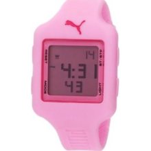 Puma Women's PU910792016 Pink Plastic Quartz Watch with Digital D ...