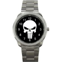 Punisher Logo Sport Metal Watch Iw977 - Stainless Steel - Gray