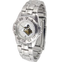 Purdue Boilermakers Sport Steel Band-Ladies Watch