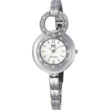 Q&q By Citizen F329j201y Stainless Steel Silver-tone Womens Watch - Great Gift