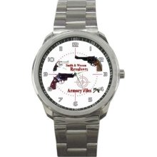 Quality Stainless Steel Gift Watch with Pic of Revolver