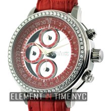 Quinting Mysterious Quinting Chronograph Red Dial Factory Diamond Bezel