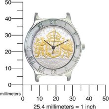 R111-MFL2-1 Australian Florin Mens Bracelet Coin Watch Mens Silver Bra