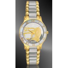 R323-MBO2-2 Barack Obama Mens Bracelet Medallion Watch Mens Two-Tone B