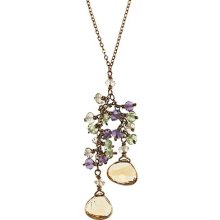 Rafia 14k Gold Filled Citrine, Amethyst, Peridot Necklace