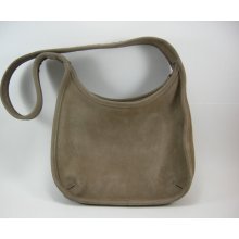 RARE Coach Nubuck / Suede Hobo Handbag Camel / Tan Color Style 4396