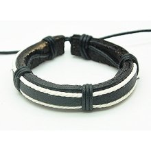 Real Leather Cotton Ropes Woven Men Leather Jewelry Bangle Cuff Bracelet Women Leather Bracelet RZ0033