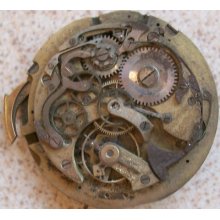 Repeater Pocket Watch Movement 50 Mm. In Diameter Balance Ok To Restore Or Parts