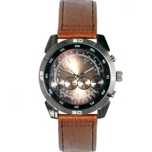 River Island 4 Dials Round Watch Tan