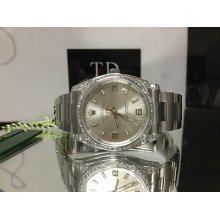 Rolex Airking 34mm Custom Diamond Bezel 2013