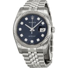 Rolex Datejust Diamond Blue Jubilee Dial Automatic Stainless Steel Watch