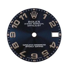 Rolex Datejust Factory Midsize Concentric Dial, Blue, White Gold Arabic