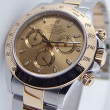 Rolex Daytona 18k Gold And Stainless Steel Champagne Index 116523 Watchchest