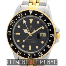 Rolex GMT-Master Steel & Gold Black Dial Circa 1986