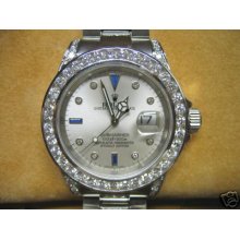 Rolex Submariner Steel Mens Watch 9 Carats Diamonds