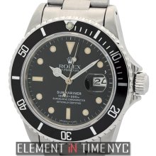 Rolex Submariner Transitional Stainless Steel Matte Black Dial