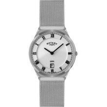 Rotary Men's Silver Tone Mesh Bracelet GB02609/21 Watch