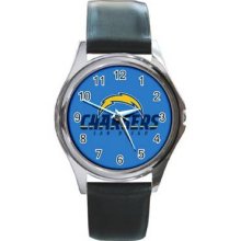 San Diego Chargers Unisex Silver-Tone Round Metal Watch 04