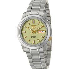 Seiko 5 Men's Lumbrite Dial Stainless Stee - Stainless Steel 38mm, Lumbrite Dial