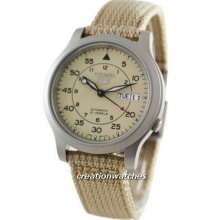 Seiko 5 Military Automatic Self-winding Nylon Strap Men's Watch Snk803k2