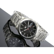 Seiko 5 Snk795 Mens Stainless Steel Automatic Black Dial Watch 30m Snk795k1