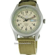 Seiko 5 Sports Automatic Snzg07k1 Military Nylon Strap Mens Watch