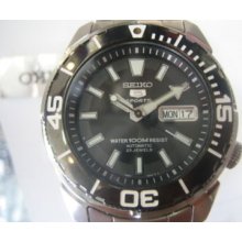 Seiko 5 Sports Men's Watch Automatic 21 Jewels All Stainless S Original See-thr