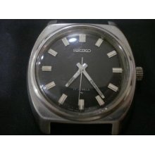 Seiko 7000 17j Vintage Mechanical Winding Men Black Face Antique Classic Watch