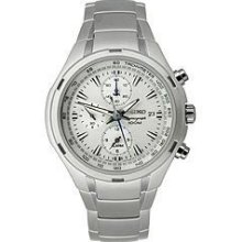 Seiko Alarm Chronograph White Dial Men's watch # SNAE39P1