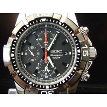 Seiko Mens Chronograph/alarm Watch. Snae25p1