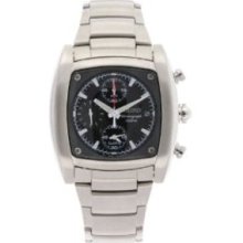 Seiko Men's SNAA97 Chronograph Stainless Steel Black Dial