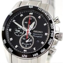 Seiko Mens Sportura Alarm Chronograph Watch Snae69p1 Warranty,box, Rrp:Â£375