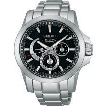 Seiko Saec011 Brightz Ananta Mechanical 10bar Black Watch