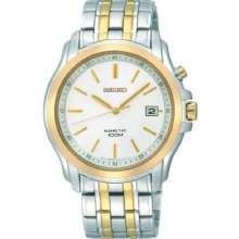 Seiko Seiko Men's Kinetic Two Tone Stainless Steel Watch Ska490p1