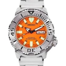 Seiko Skx781k1 Orange Dial Stainless Steel Men's Divver Watch Water Resistant