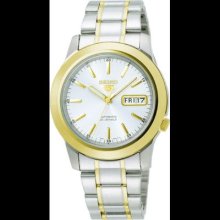 Seiko Snke54 Mens Two Tone Automatic Silver Dial Watch