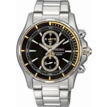 Seiko SNN245P1 Men's Sport Black Dial Chronograph Watch SNN245