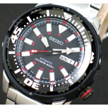 Seiko Superior Automatic / Hand Winding Blk Bezel Diver's 200m Watch Srp229k1