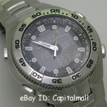 Seiko Worldtime Pro 1/1000s Chrono Alarm Cal Hardlex 100m Mens Watch Snj013p