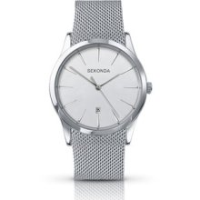 Sekonda Gents Watch 3368 Stainless Steel Mesh Bracelet Strap Rrp Â£39.99