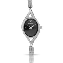 Sekonda Ladies Quartz Watch With Black Dial Analogue Display And Silver Bracelet 4394.27