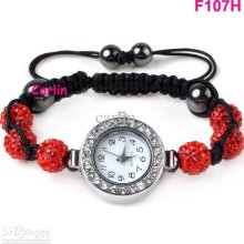 Shamballa Bracelet Watches Crystal Beads Disco Ball Wave Bracelet Wo