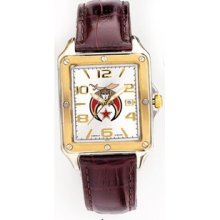 Shrine Watches Bulova Men's Two Tone Leather Tourneau Shrine