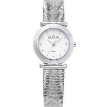 Silver Tone Stretch Mesh Watch